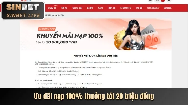 Ưu đãi nạp tiền lần đầu tại 66club